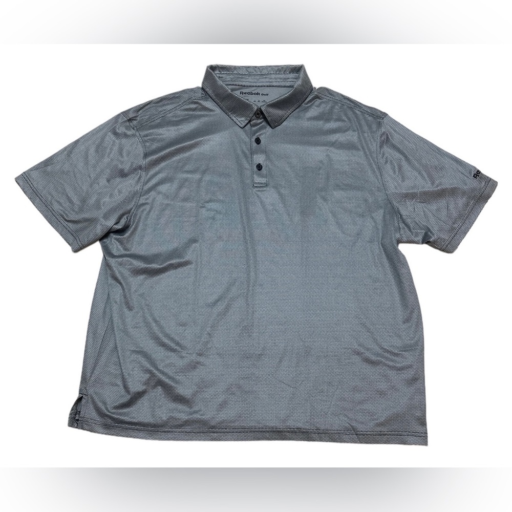 Reebok Golf Polo Shirt Men’s XXL Grey Black Activewear Casual Preppy